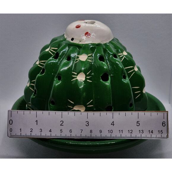 CANDLE HOLDER/VOTIVE-Cactus-Ceramic-Primitive-Unique - Picture 6 of 7